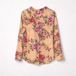 Candies Medium Floral Print Button Down Polyester Blouse